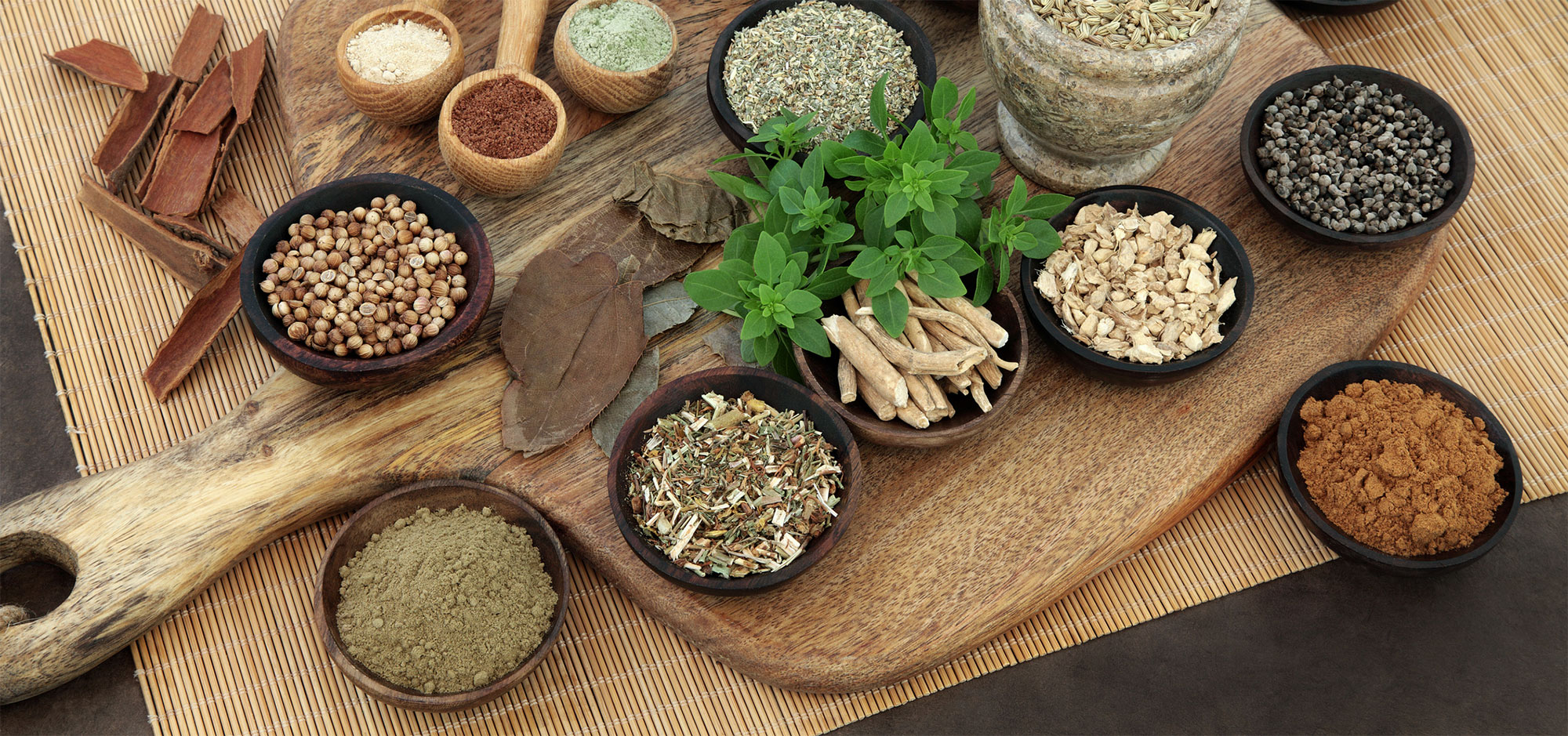bowl of herbs