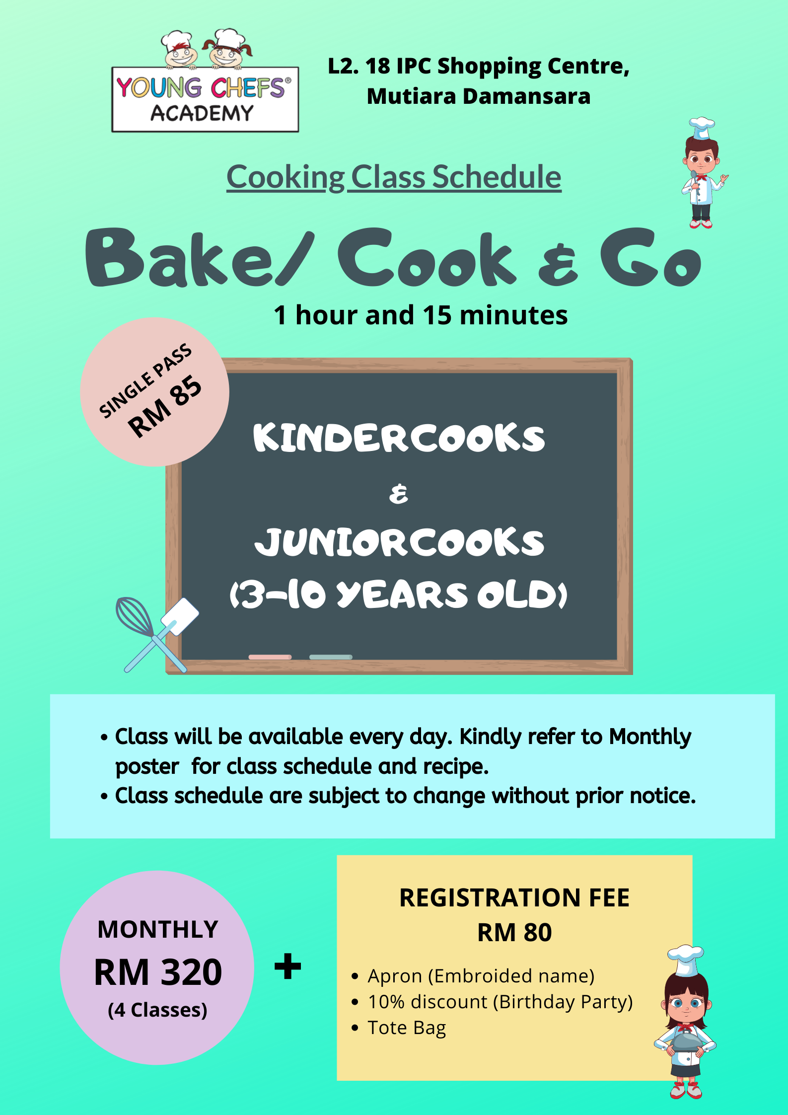 Kids Weekly Cooking And Baking Classes