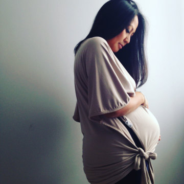 Pregnant woman at Yoga Bumps & Babies
