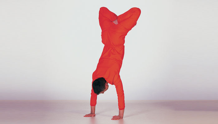 Legs Crossed Hand Stand