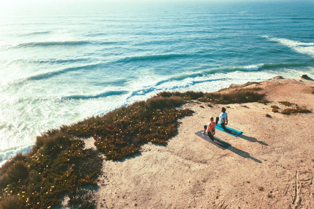 Beach yoga