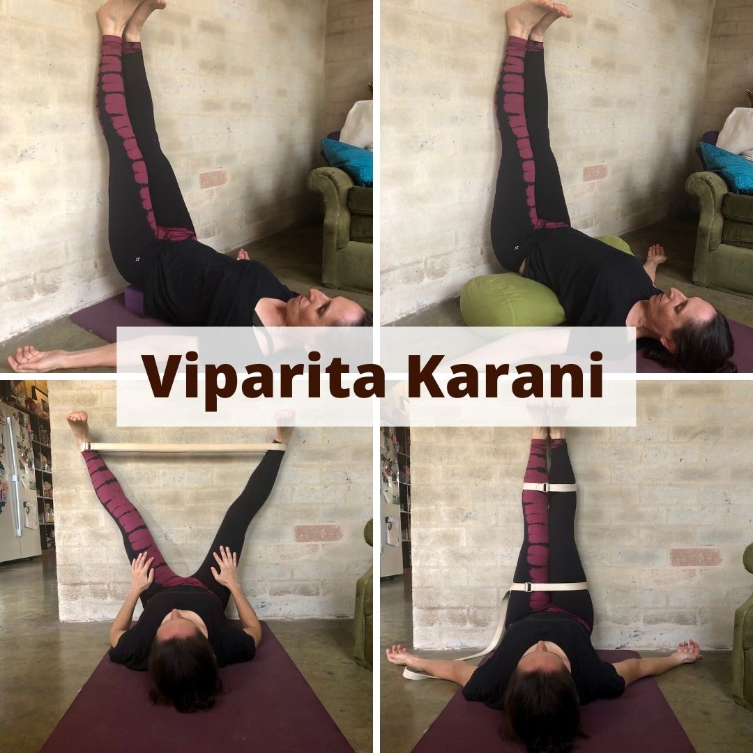 Viparita Karani (Legs Up the Wall Pose [or] , Inverted Action Pose