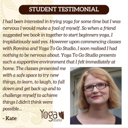 Testimonial at Yoga To Go Studio
