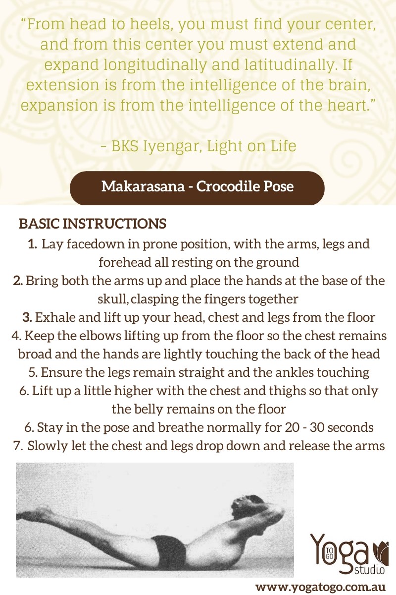 How to do Makarasana - The Crocodile Pose | Kaivalyadhama Yoga Institute -  YouTube