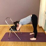 Uttanasana Headsupport on a Chair